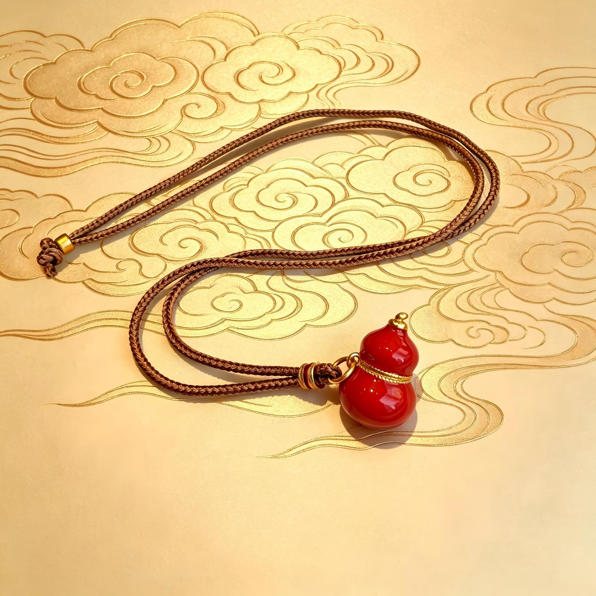 Chinese-style Red Gourd Pendant