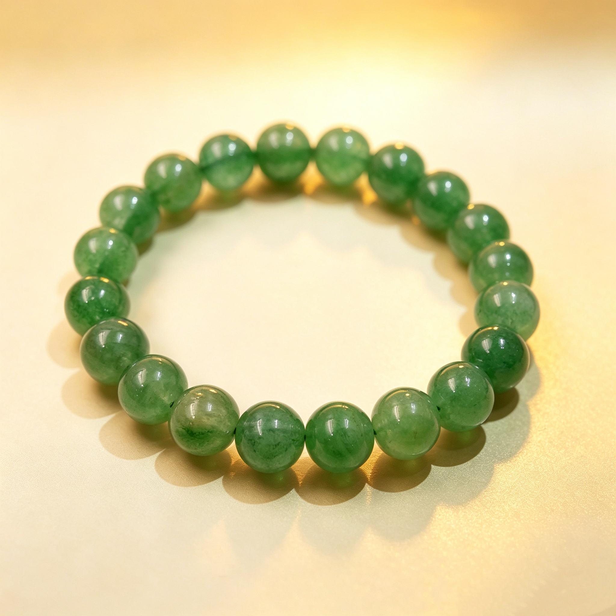 Green Strawberry Quartz Bracelet