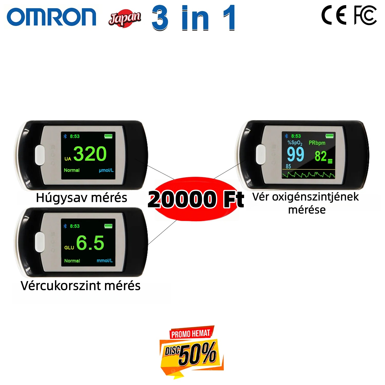 Forradalmasítja a vércukorszint mérését! Az Omron non-invazív vércukorszintmérője mindössze 3 másodperc alatt 99,99%-os pontosságot biztosít – a 2026-os év élvonalbeli egészségügyi technológiája.