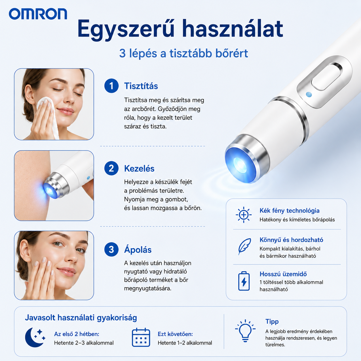Omron® non-invazív anyajegy- és szemölcseltávolító lézertoll✨