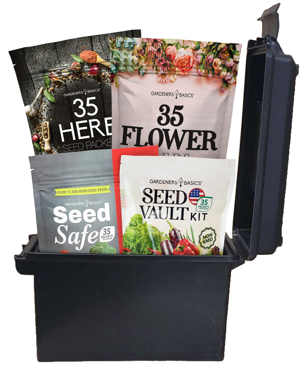 Ultimate Survival Seed Kit &ndash; vetőmagcsomagok fekete t&aacute;rol&oacute;dobozban