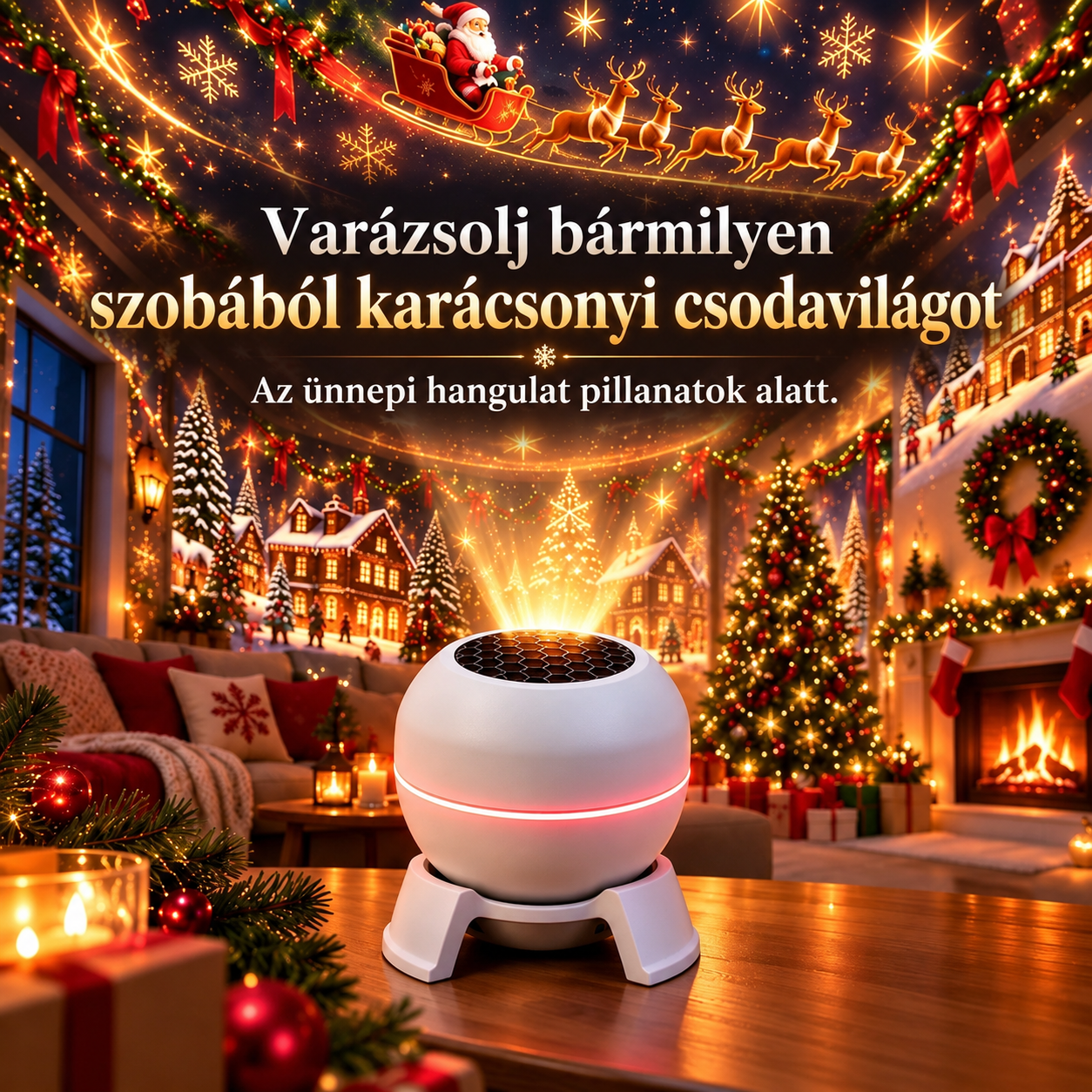 ⌛ Utolsó nap 49% megtakarításra – 🎅🎄 Karácsonyi varázsvetítő lámpa – Keltsd életre az ünnepi jeleneteket