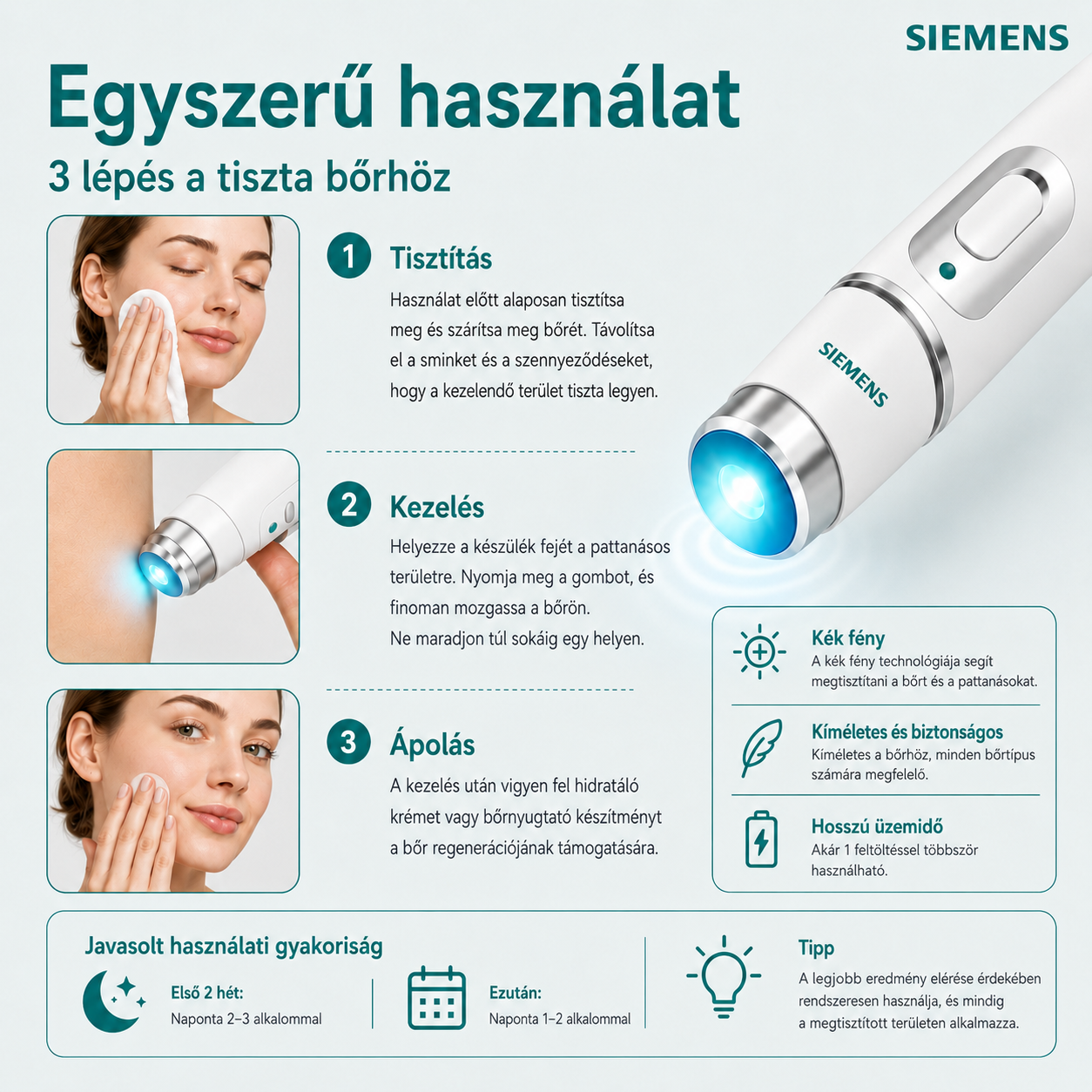 Siemens™ non-invazív lézeres toll anyajegyek és szemölcsök eltávolítására
