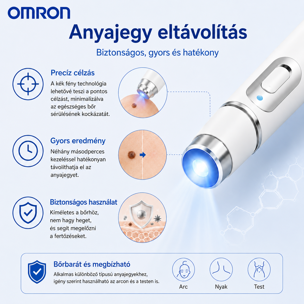 Omron® non-invazív anyajegy- és szemölcseltávolító lézertoll✨