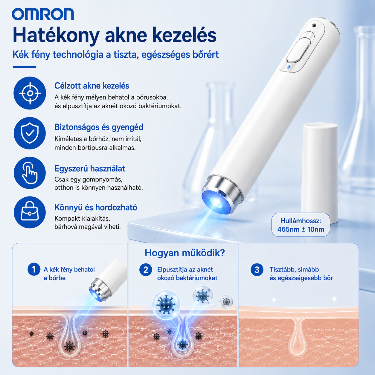 Omron® non-invazív anyajegy- és szemölcseltávolító lézertoll✨