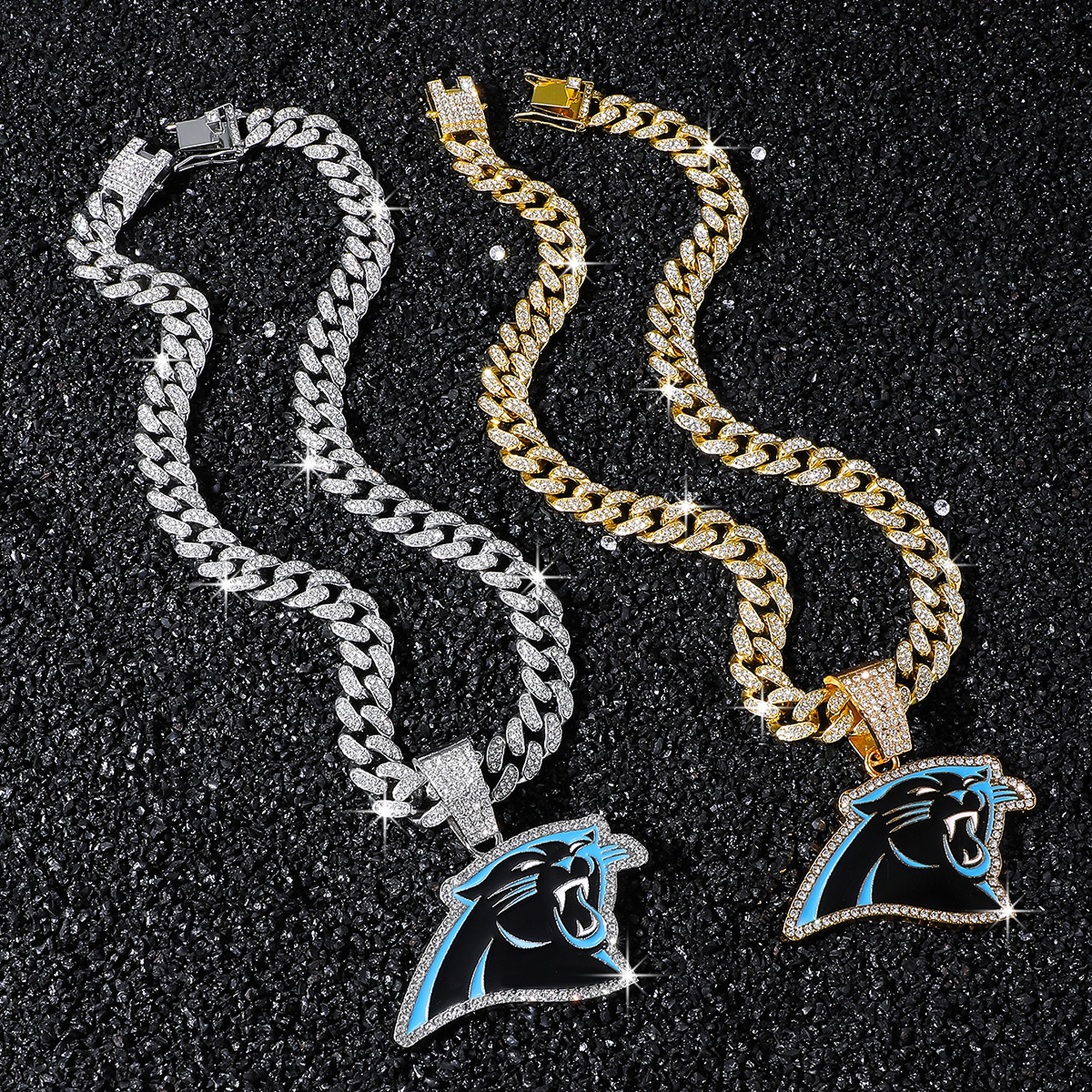 Football Team Cuban Link Pendant Necklace