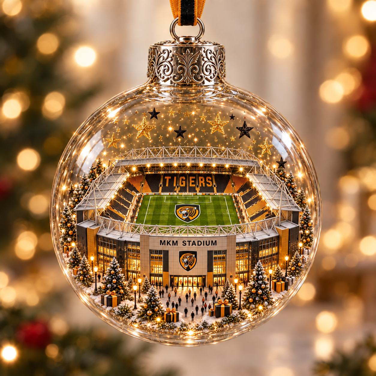 ⚽🎄 Bring the Stadium Home — Light-Up Football Stadium Christmas Ornament