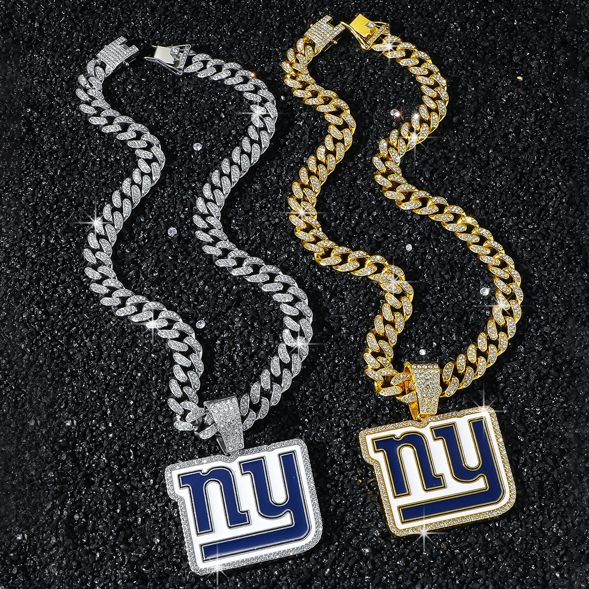 Football Team Cuban Link Pendant Necklace
