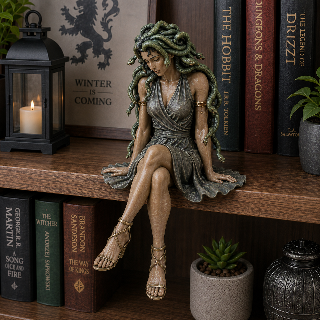 Medusa Sitter Statue