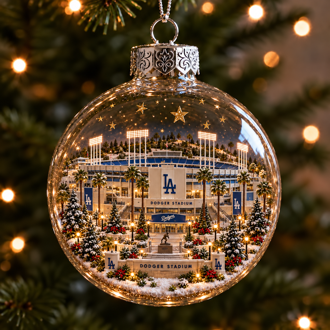 ⚾✨ Bring the Ballpark Home — Light-Up Baseball Stadium Christmas Ornament