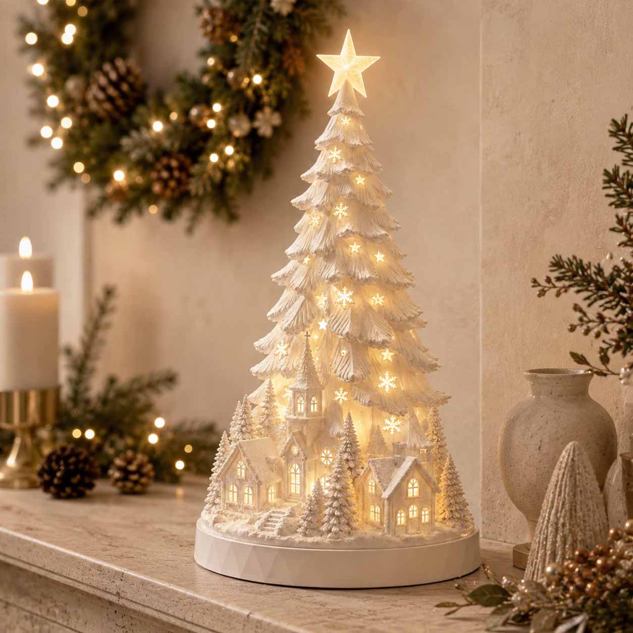 🏠Last Day 60% OFF -Christmas Village Tree Lamp