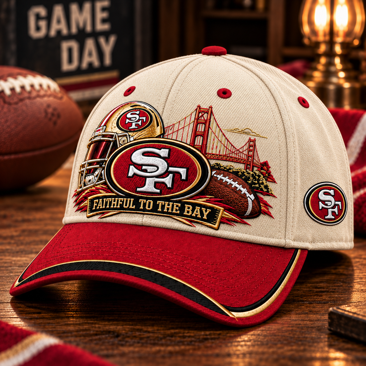 🏈 Faithful To The Bay Fan Cap – Game Day Football Pride Baseball Hat