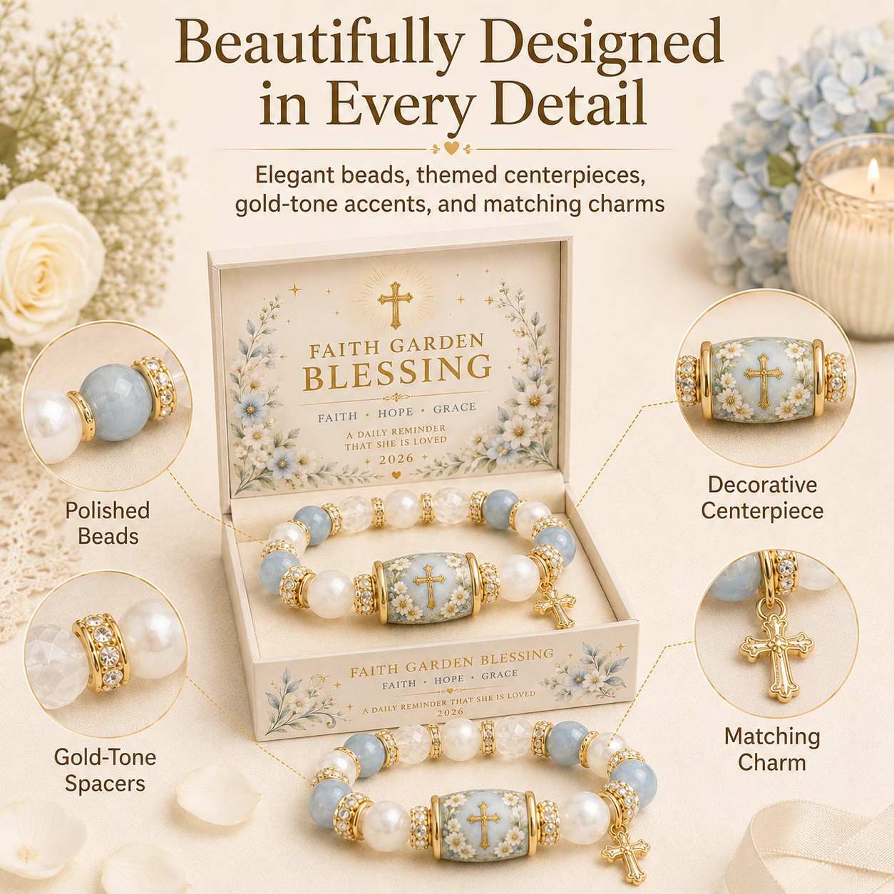 2026 Meaningful Gift Bracelet Collection Faith Hope Healing Love Remembrance Protection Peace Joy