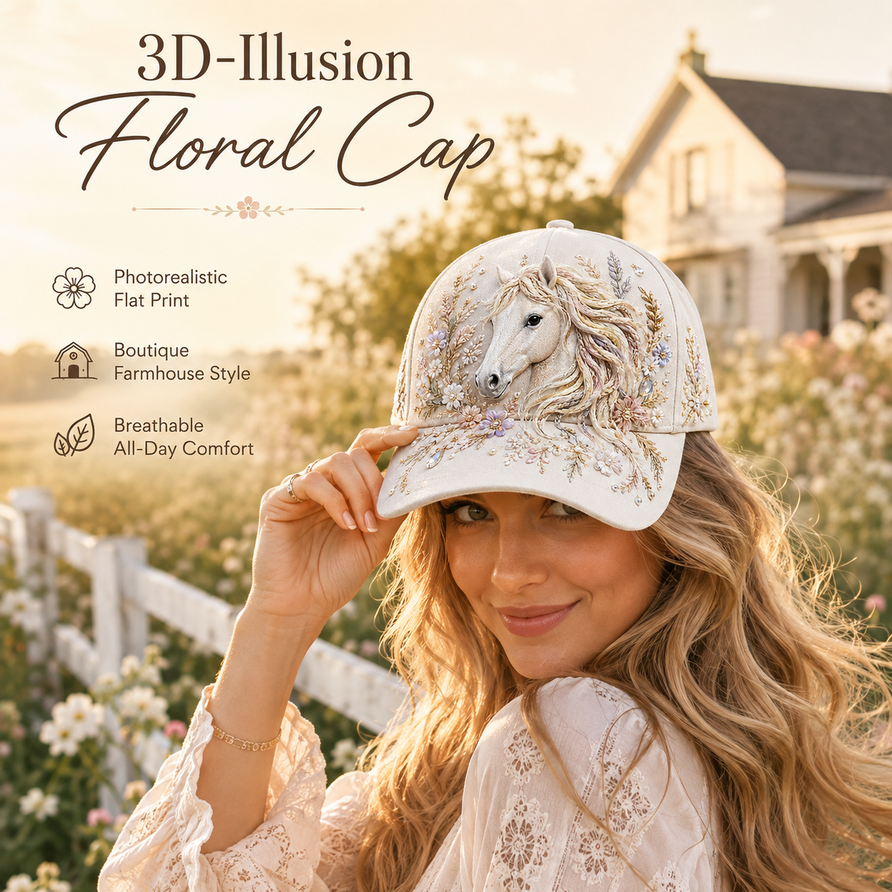 🔥 Last Day 50% OFF 🐴3D Horse Embroidery Cap