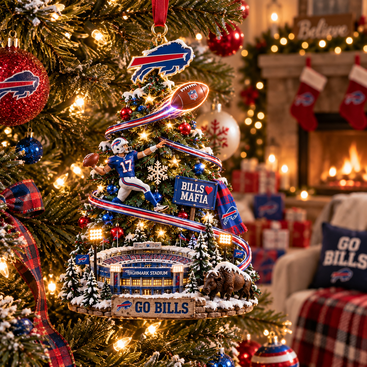 Buffalo Where Belief Never Fades Christmas Ornament