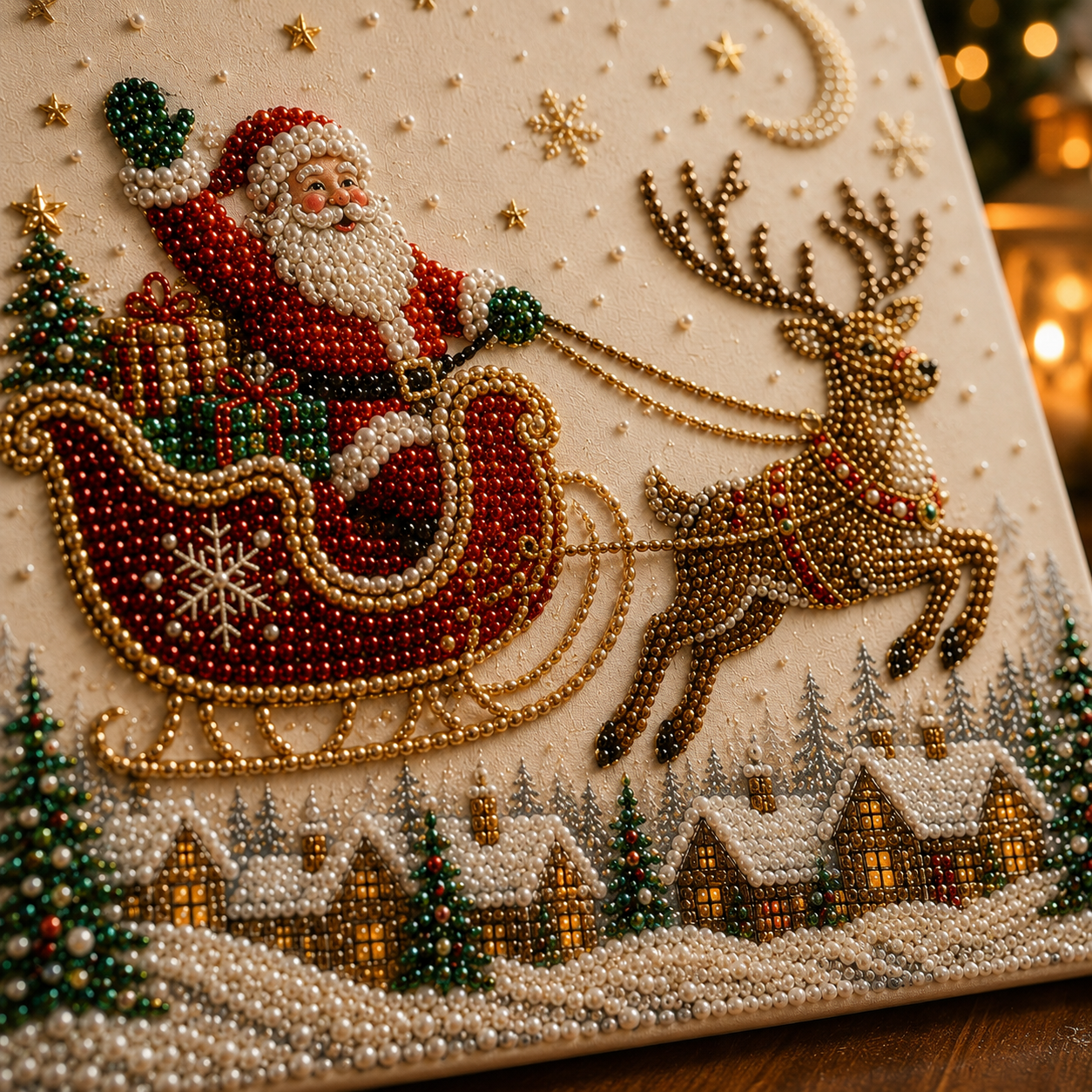 🎅 Christmas Santa Sleigh DIY Bead Art Kit