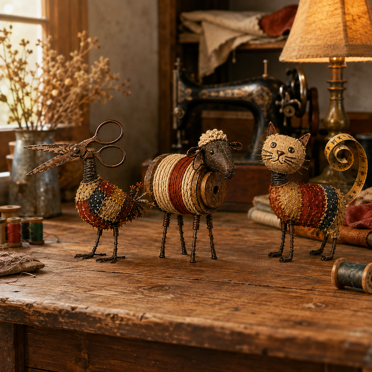 Vintage Tool Animal Folk Art Sculpture Collection