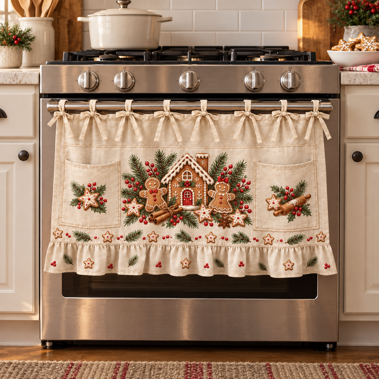 LAST DAY 70% OFF 🎄 Christmas Tie-On Pocket Curtain Collection