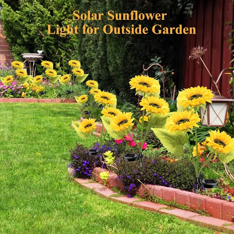 🌻 65K+ SOLD! 2026 UPGRADED Solar Sunflowers🌻Hyper-Realistic Petals, Stunning Shadow Projections & Dusk-to-Dawn Garden Mag