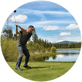 The Avatar of the Youtuer Breaking Eighty Which Showing a Man Doing a Tee Shot Posture