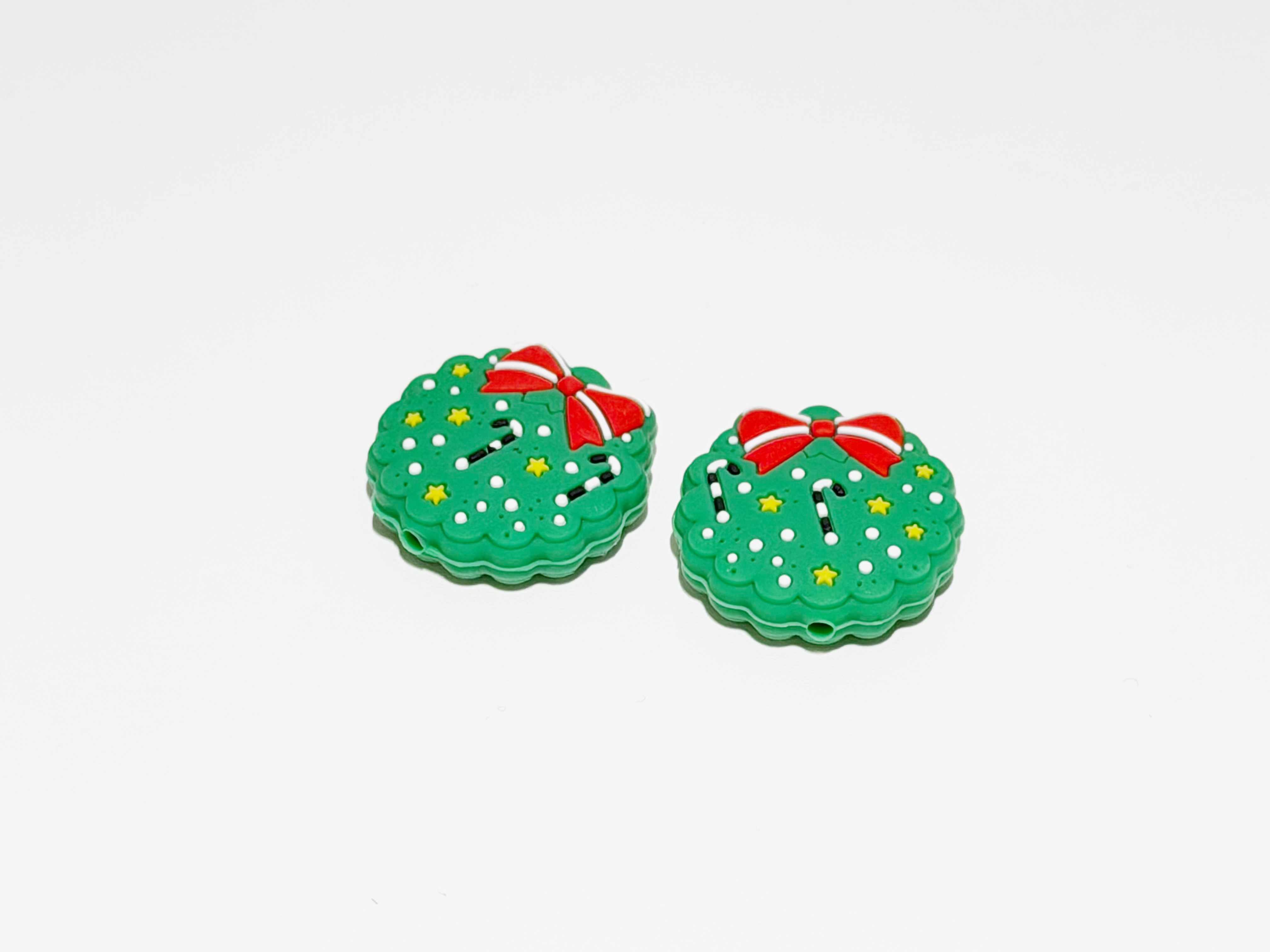 Christmas Wreath Knitting Needle Stoppers, Cute Needle Point Protectors for Knitting Needles, Hand Knitting Accessorie