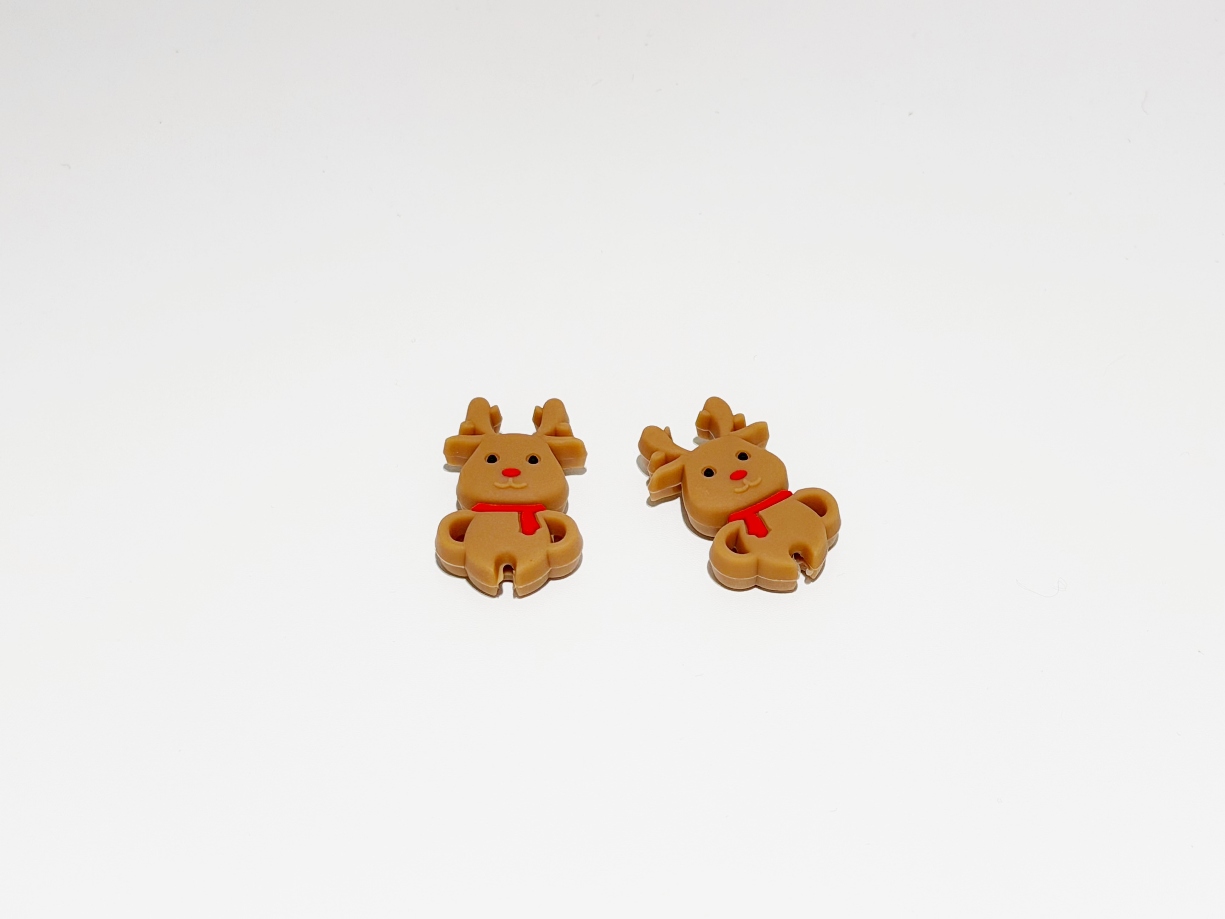 Christmas Reindeer Knitting Needle Stoppers, Cute Needle Point Protectors for Knitting Needles, Hand Knitting Accessories