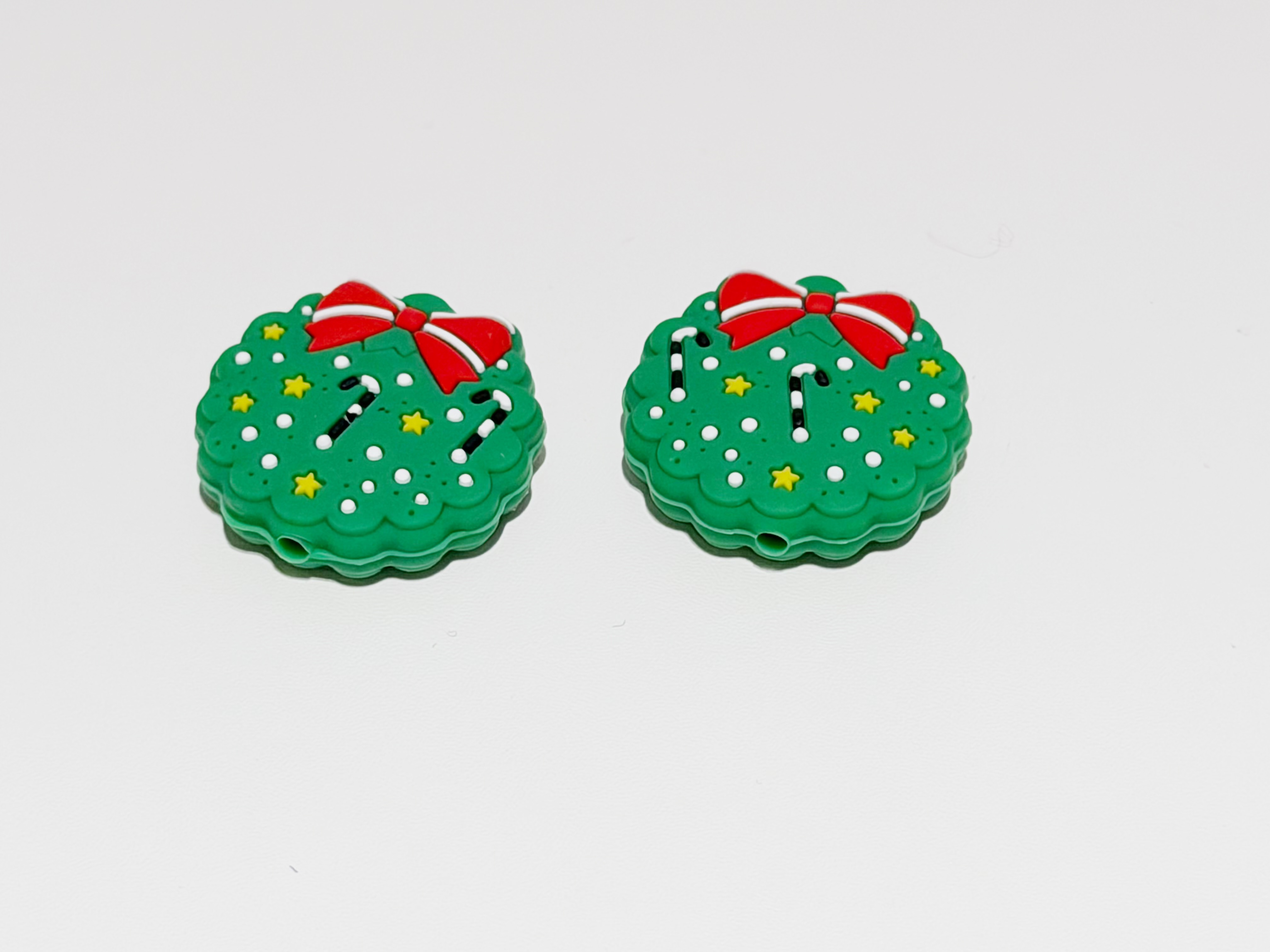 Christmas Wreath Knitting Needle Stoppers, Cute Needle Point Protectors for Knitting Needles, Hand Knitting Accessorie