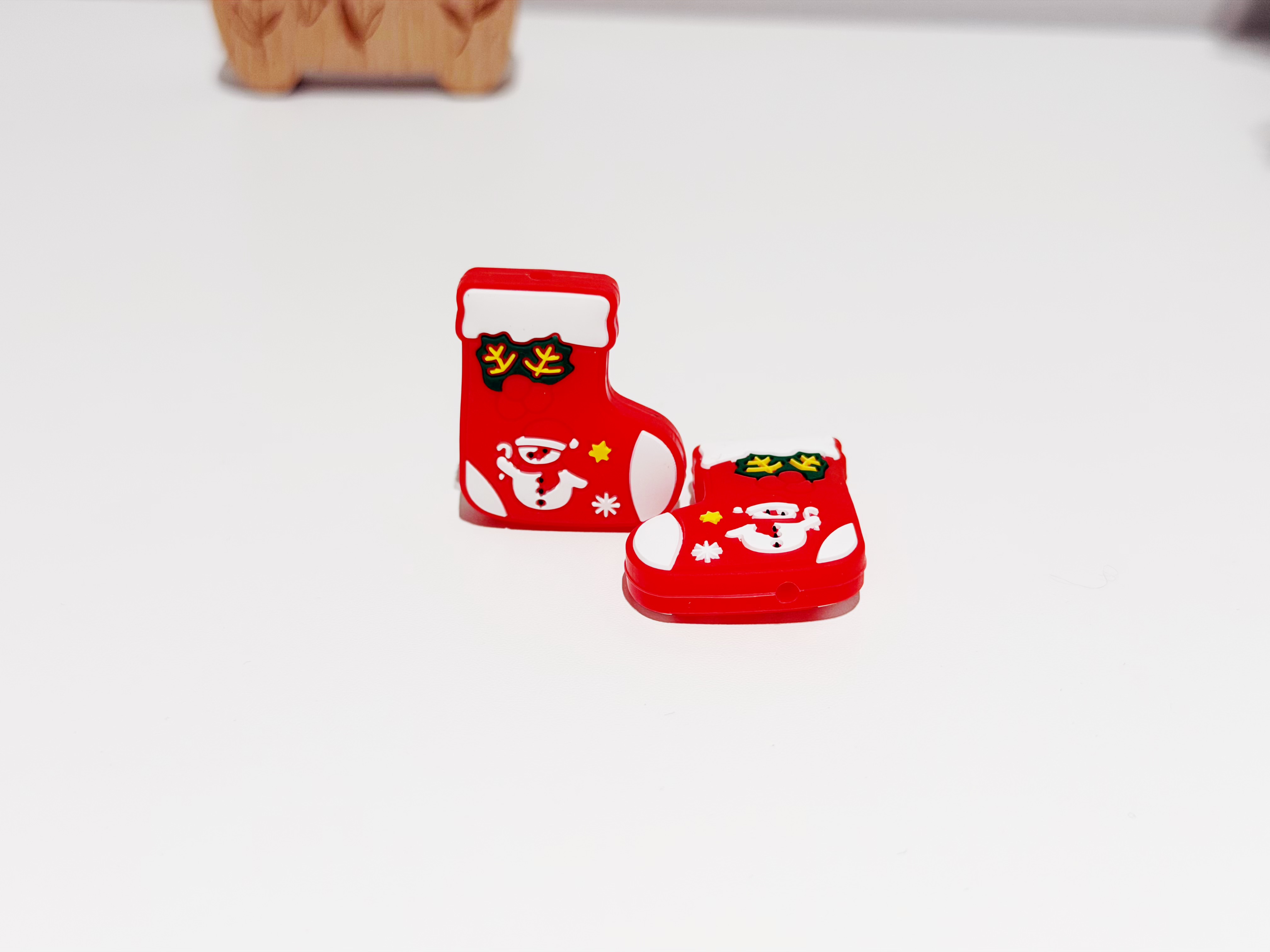 Christmas Stocking Knitting Needle Stoppers, Cute Needle Point Protectors for Knitting Needles, Hand Knitting Accessories