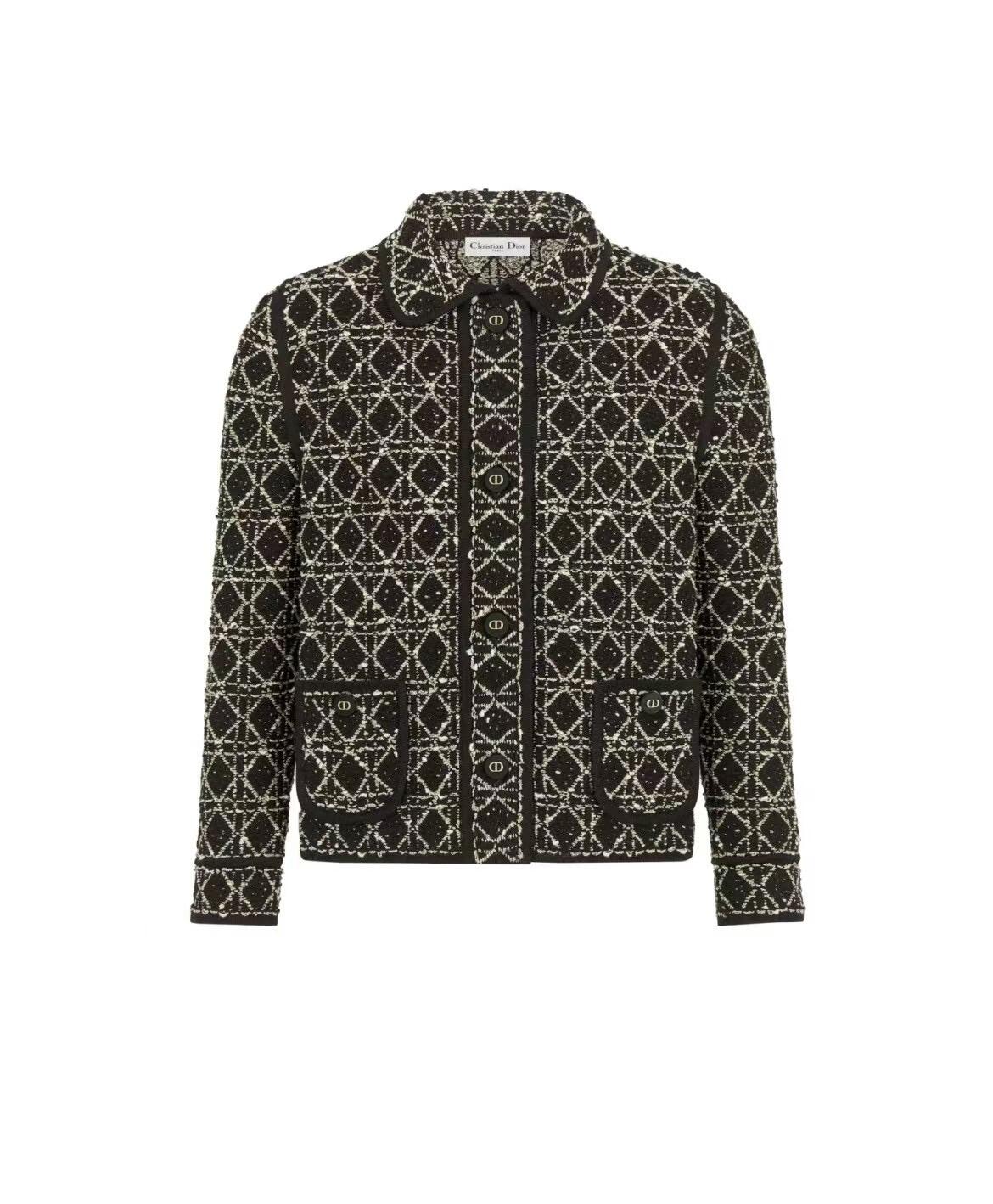 DOR Suit Tweed Rattan Plaid Embroidery