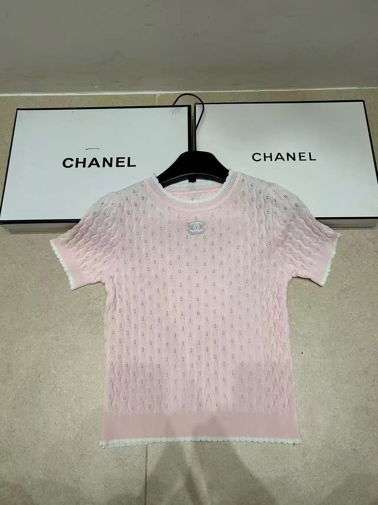 CC Open-Knit Short Sleeve T-Shirt