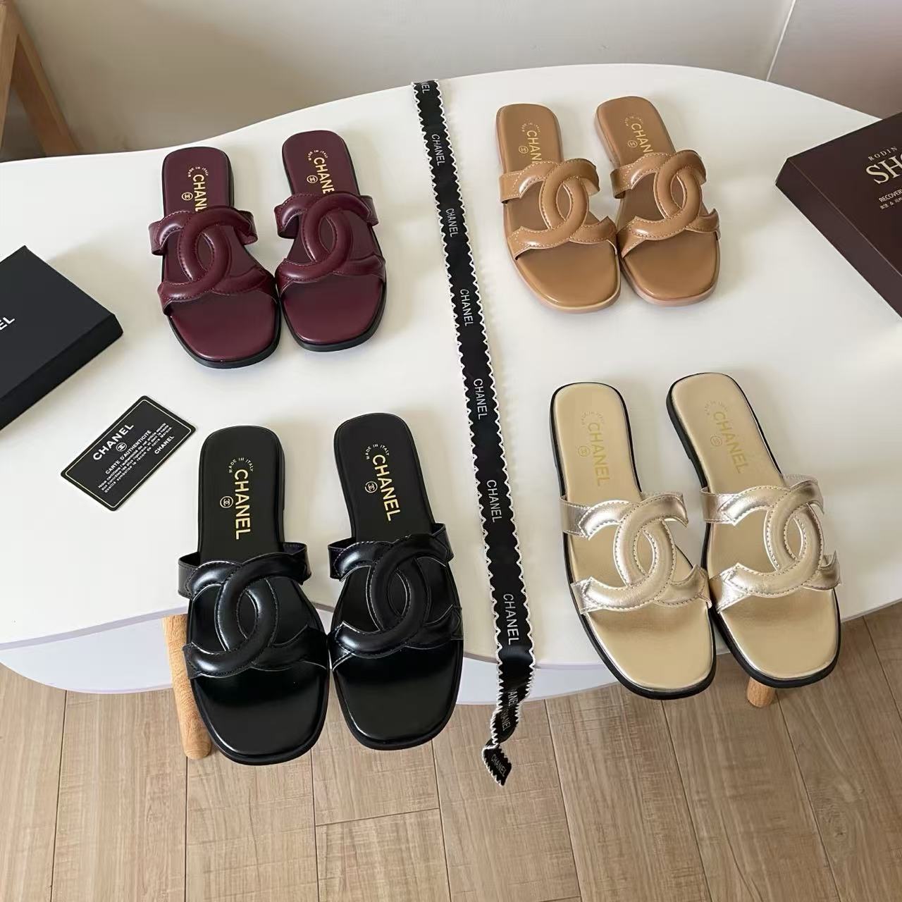 CC Signature Square - Toe Slip - On Sandals