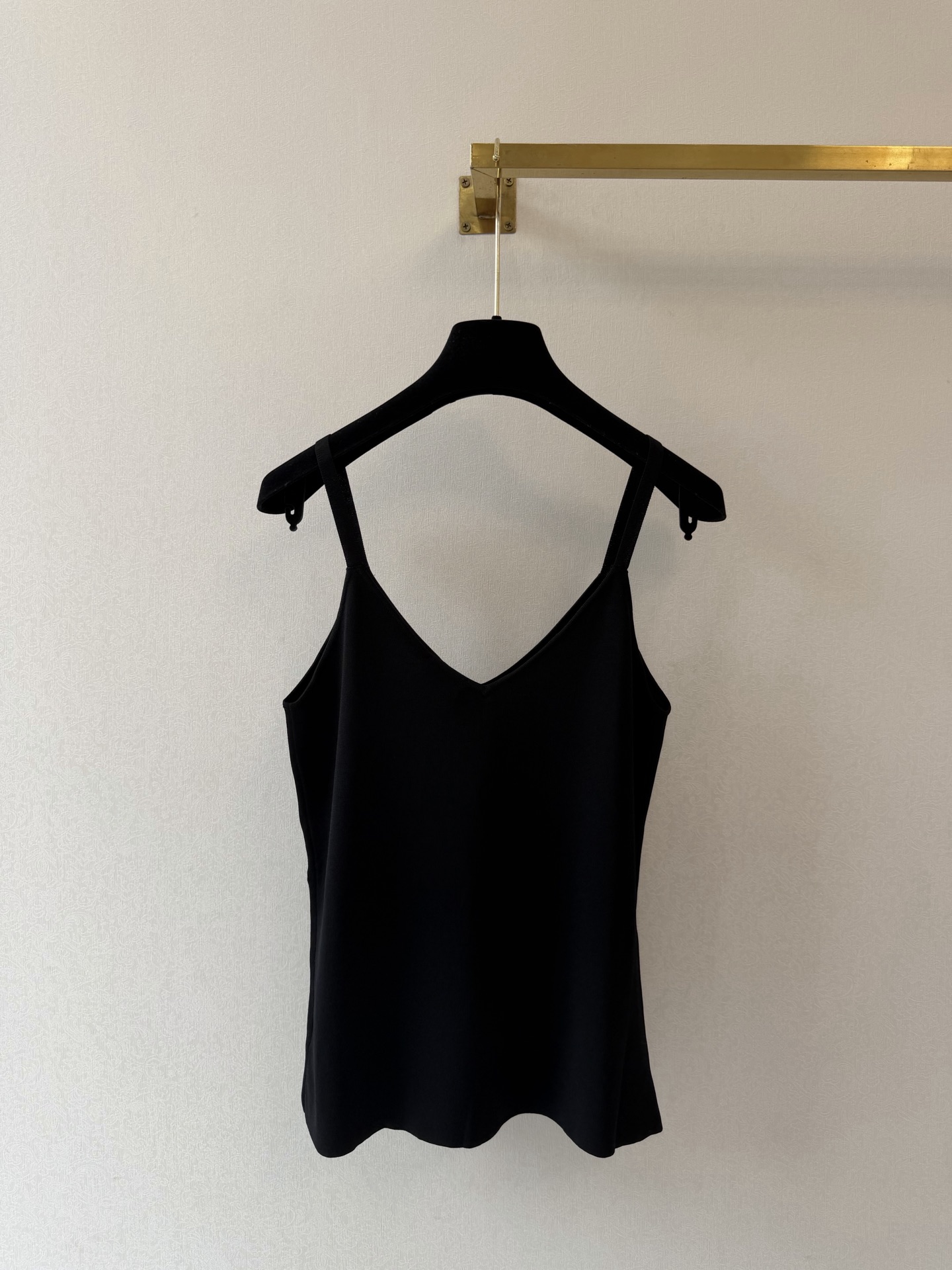'Little Cha' Gold Thread Embroidery Knit Camisole
