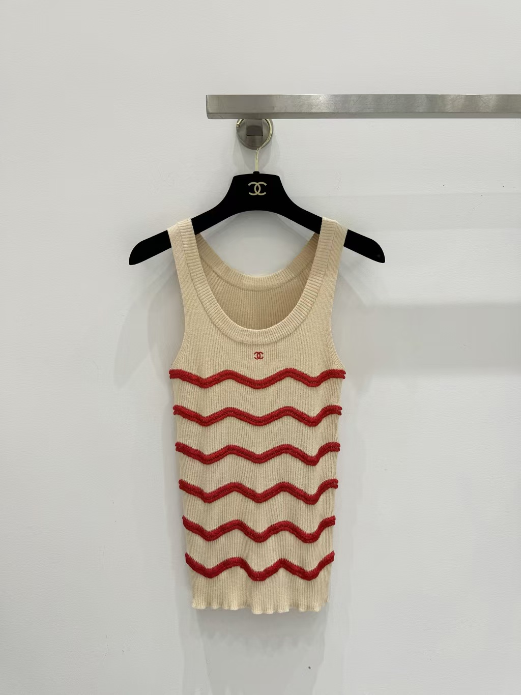 Cha Wave Stripe Knit Vest