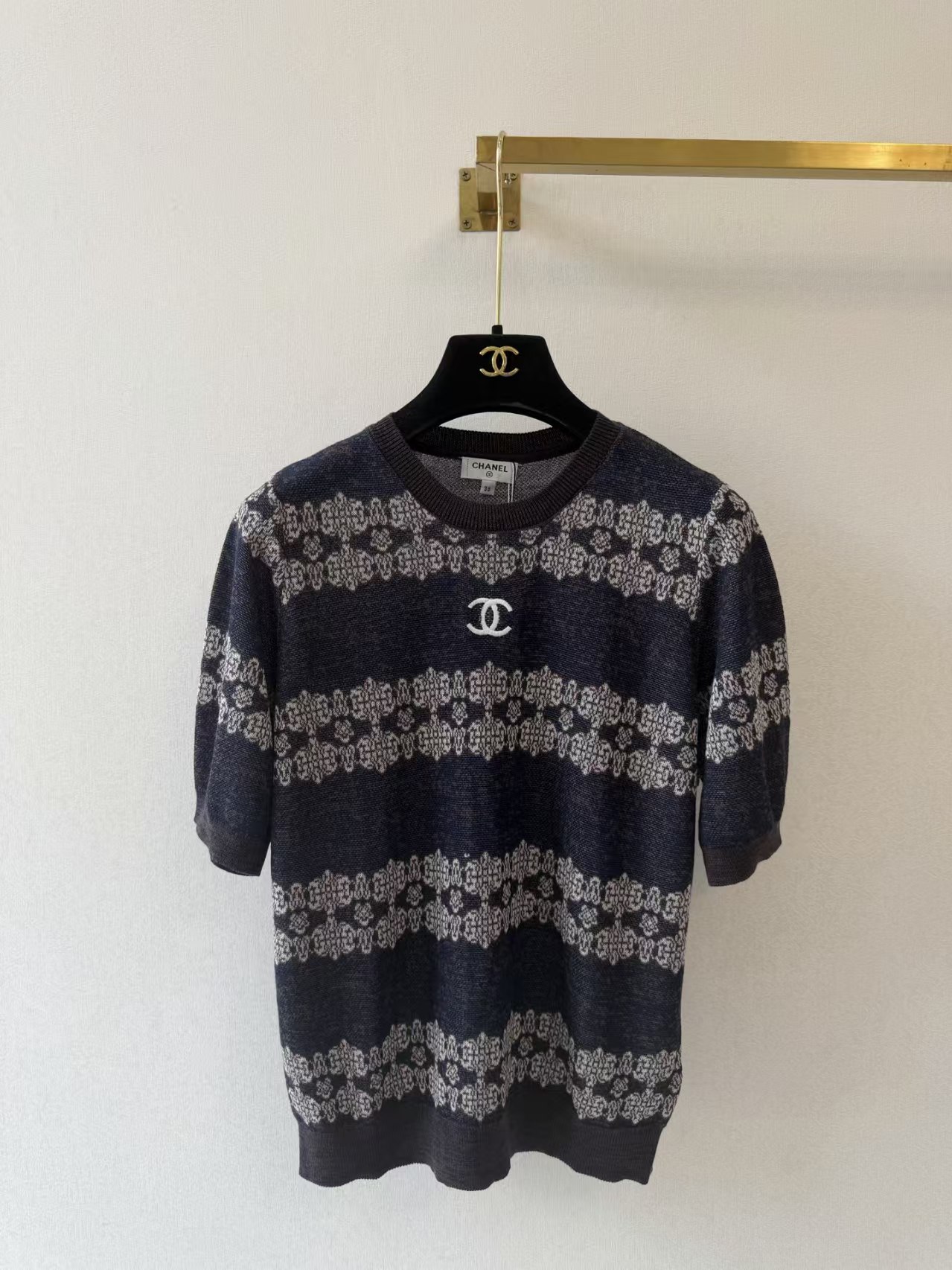 Cha'Little Fragrance' Style Knitted Short Sleeve