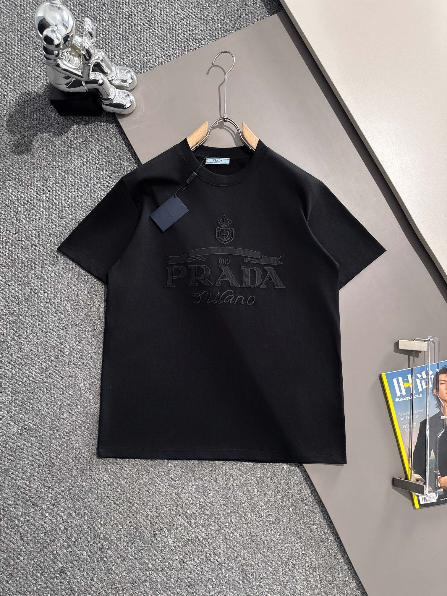 PLD Dark floral logo short sleeved shirt