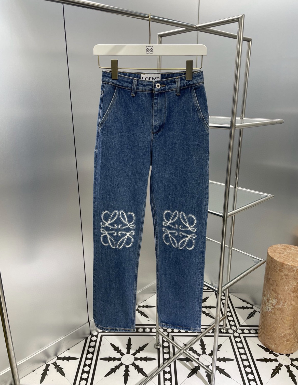 Blue High-Waist Jeans