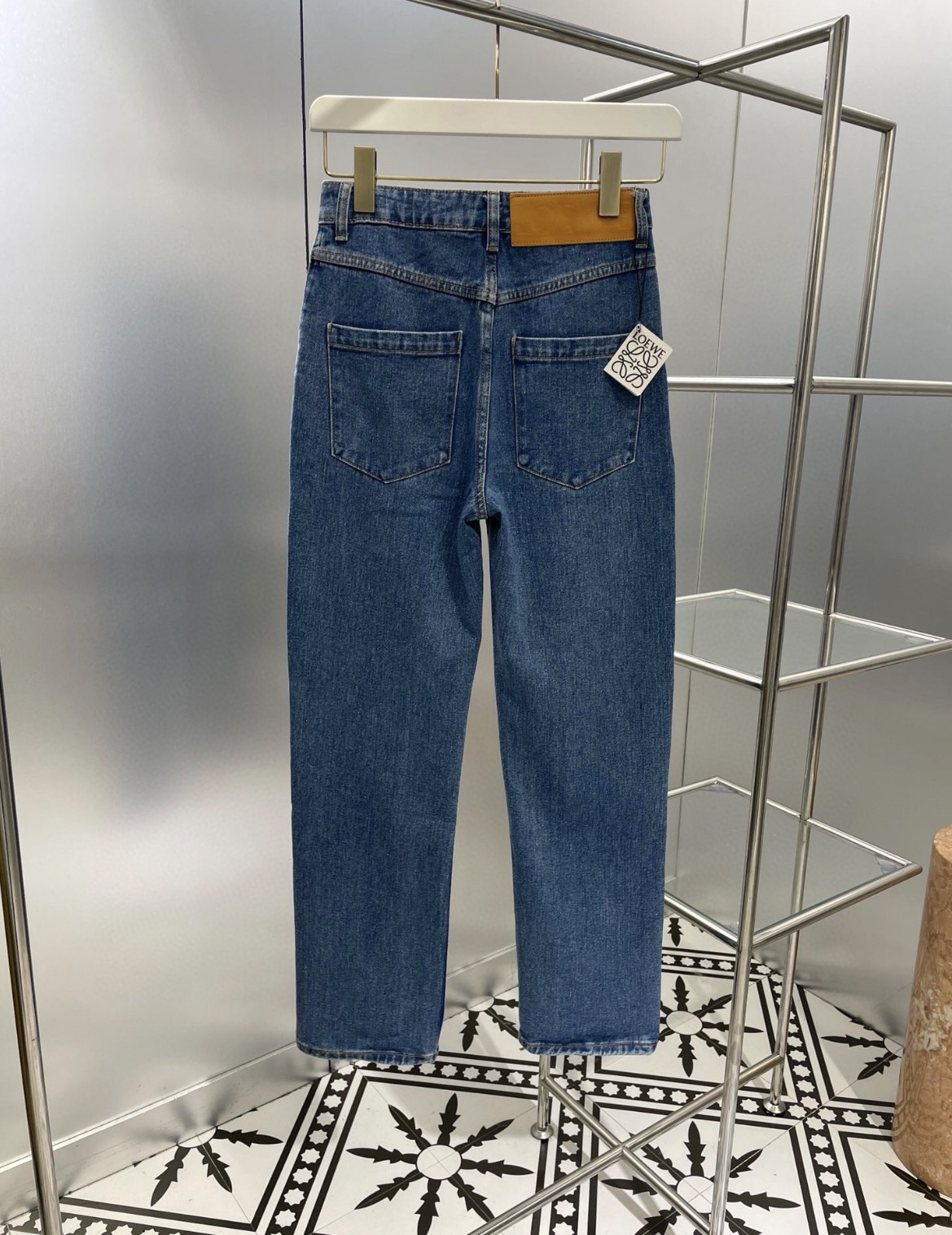 Blue High-Waist Jeans