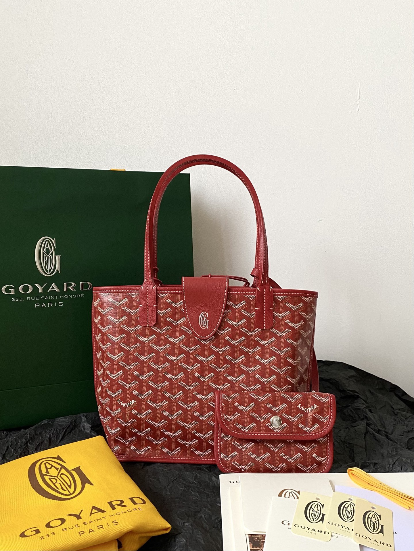 Mini Reversible Tote Bag - Deep Red