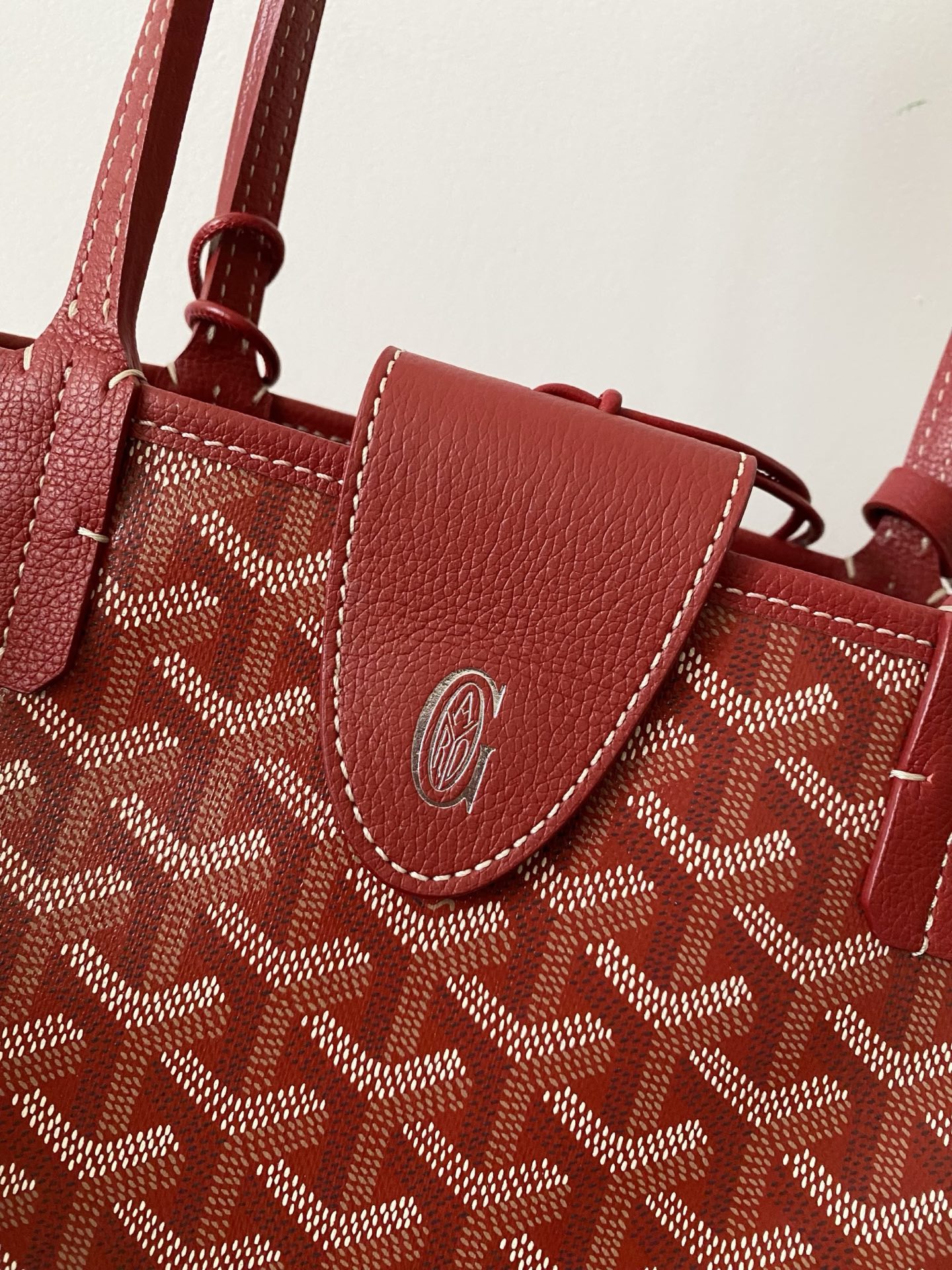 Mini Reversible Tote Bag - Deep Red