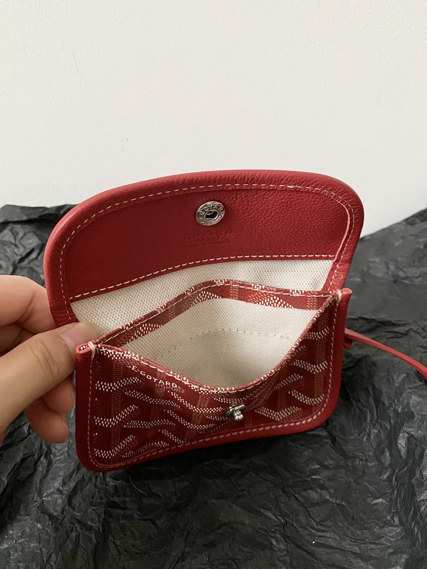 Mini Reversible Tote Bag - Deep Red
