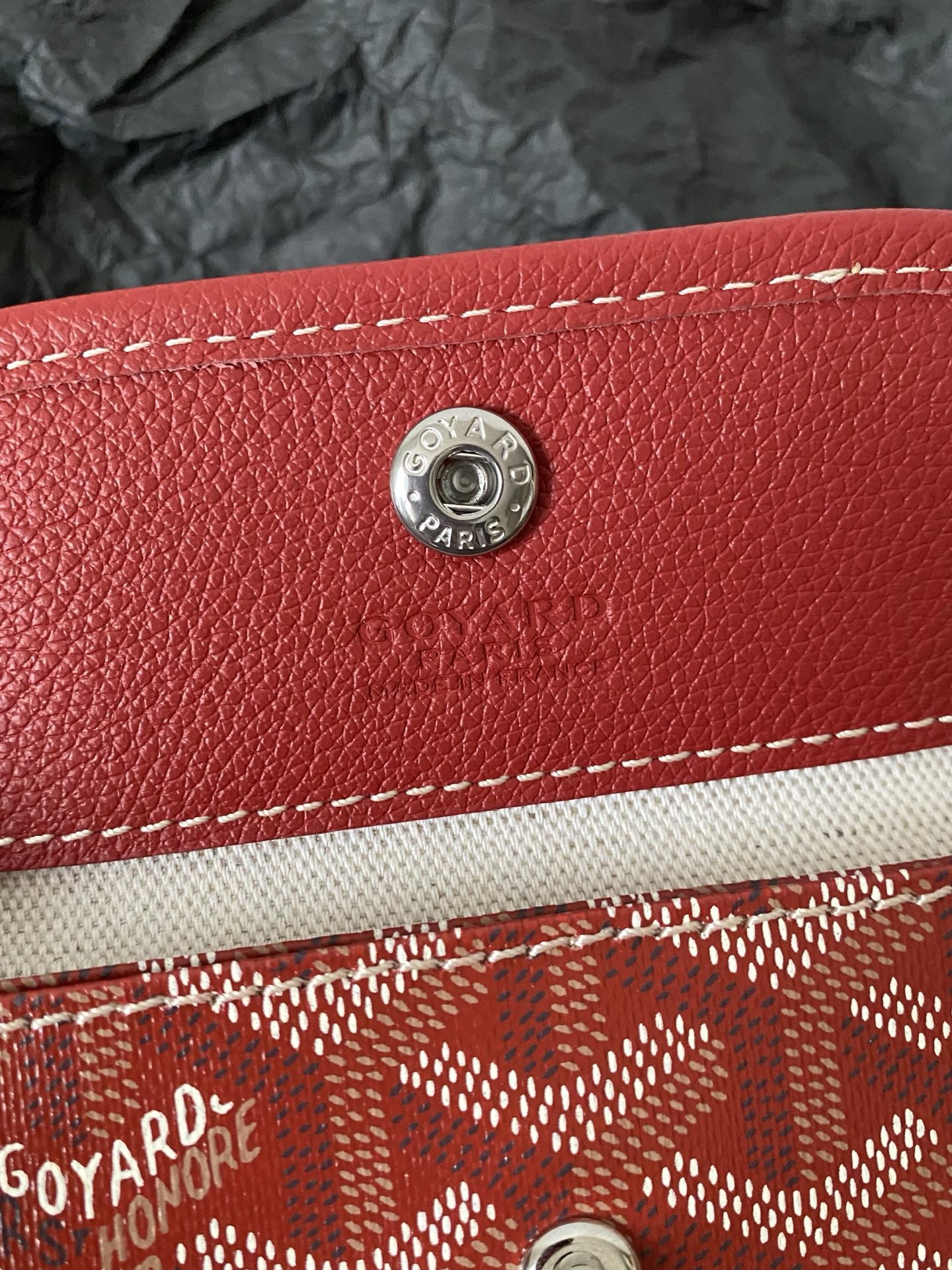 Mini Reversible Tote Bag - Deep Red