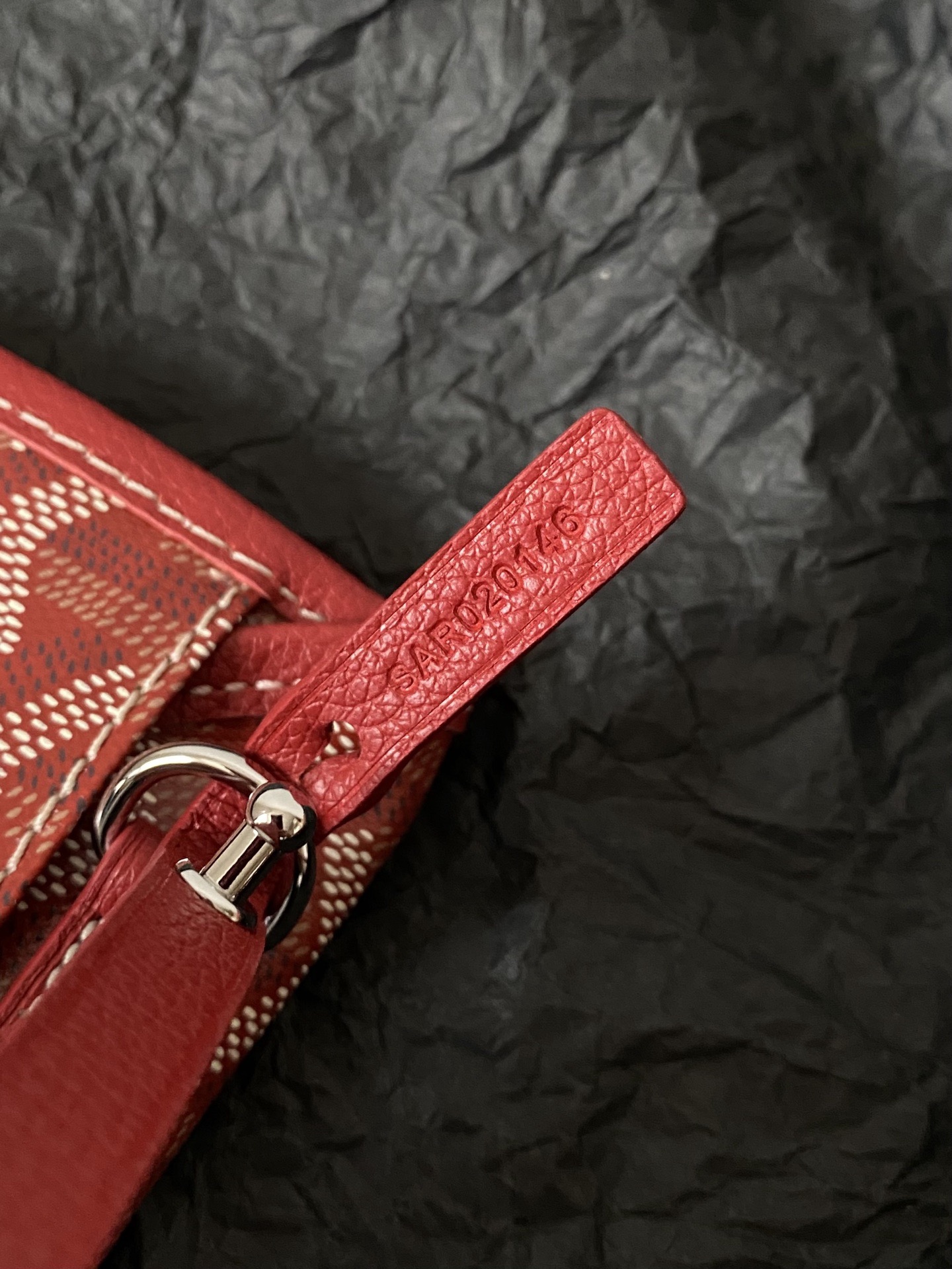 Mini Reversible Tote Bag - Deep Red