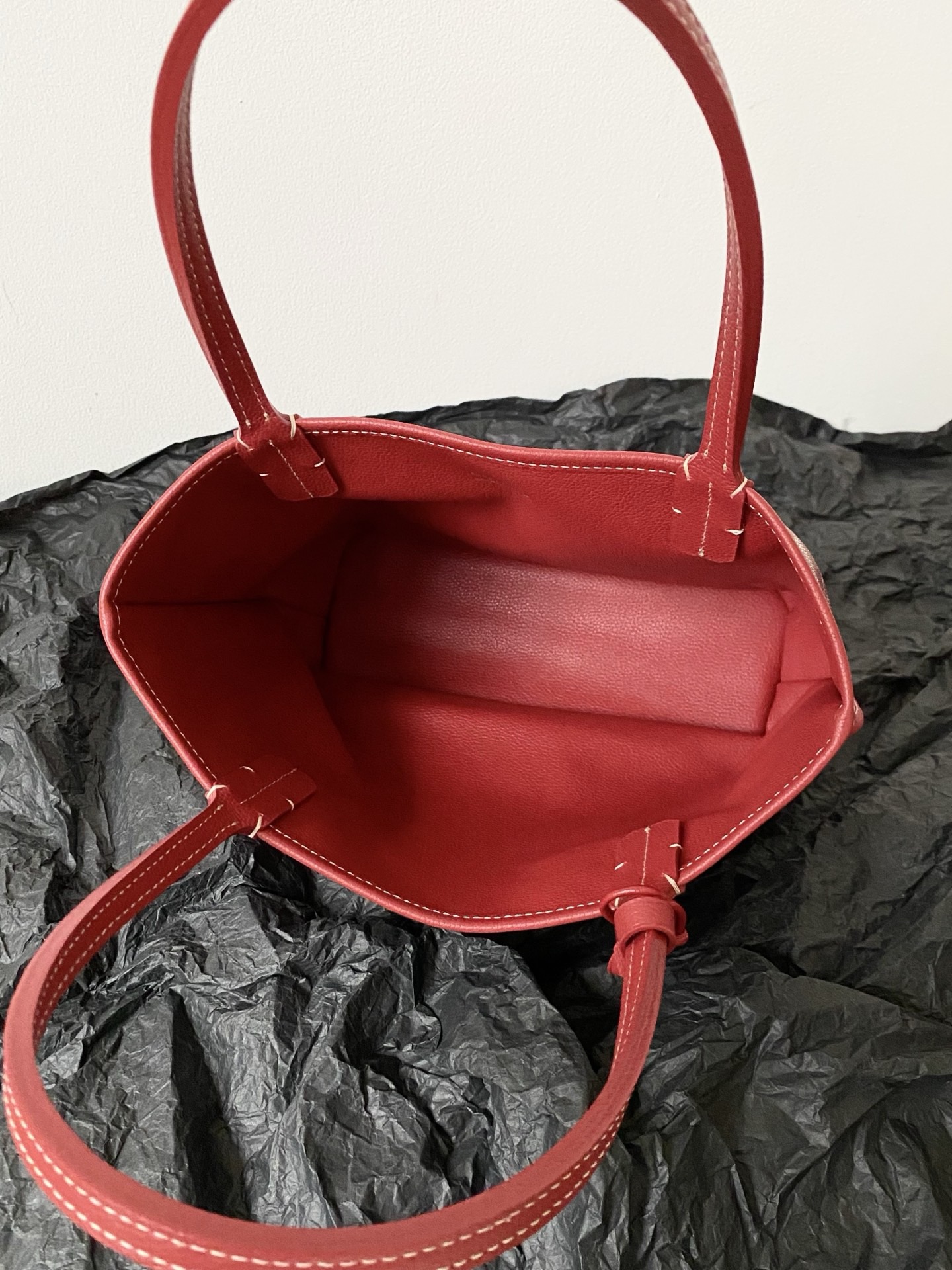 Mini Reversible Tote Bag - Deep Red