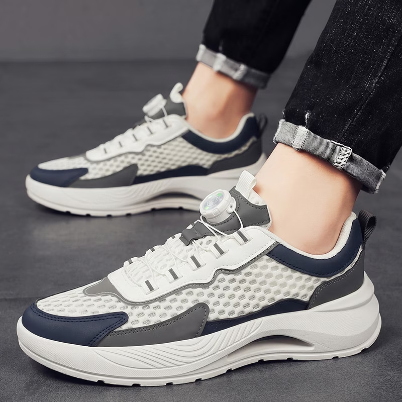 Knit Mesh Dial Lace Up Sneakers