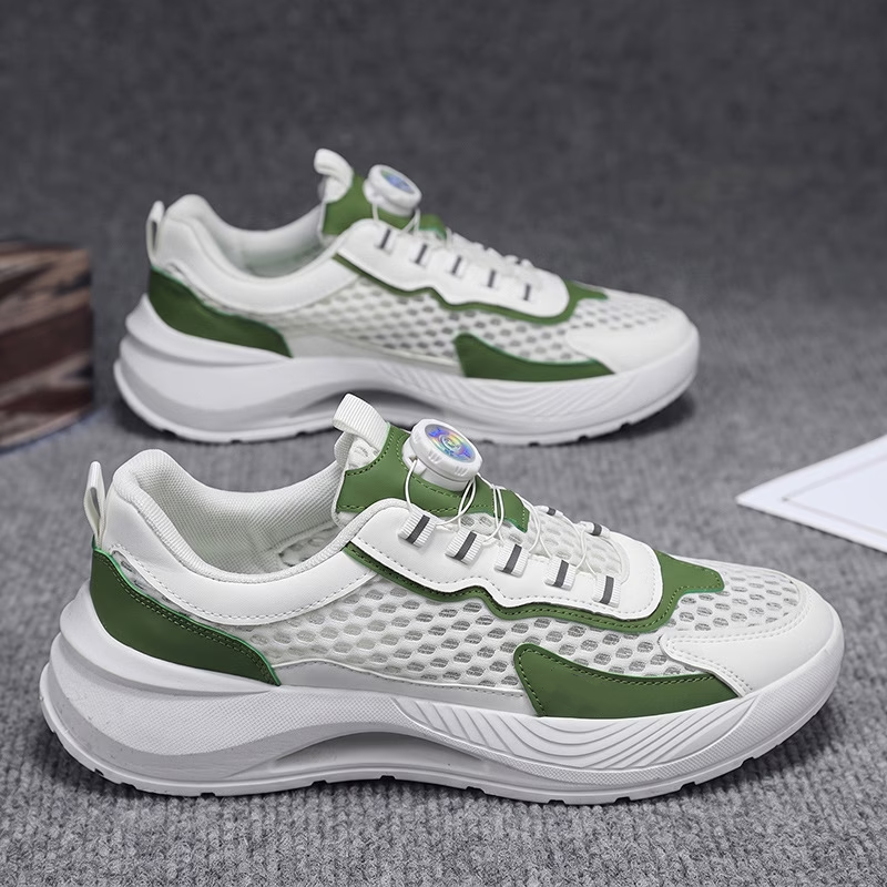 Knit Mesh Dial Lace Up Sneakers