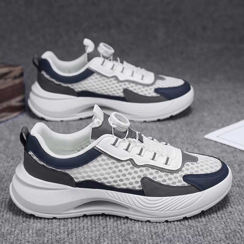 Knit Mesh Dial Lace Up Sneakers