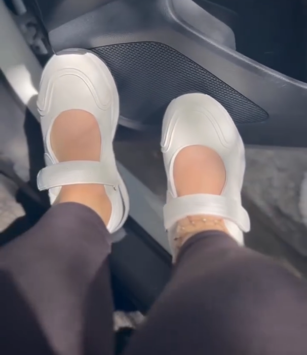 Velcro Strap Mary Jane Platform Sneakers with Chunky Sole and Modern Geometric Detailing