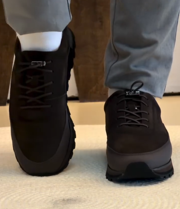 Minimalist Lace Up Sneaker with Textured Upper and Chunky Rubber Sole for Modern Casual Style