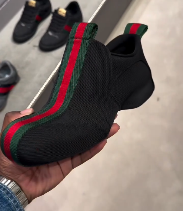 Knit Slip On Sneaker with Web Stripe Detail and Sock Fit for Modern Street Style
