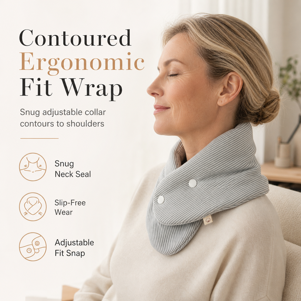 🧣 Thick Cotton Neck Warmer – Improved, wider, and longer for home, the office, and air-conditioned spaces ❄️🏢🏡